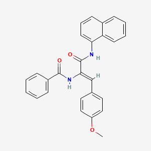 N-[(Z)-1-(4-methoxyphenyl)-3-(naphthalen-1-ylamino)-3-oxoprop-1-en-2-yl]benzamide