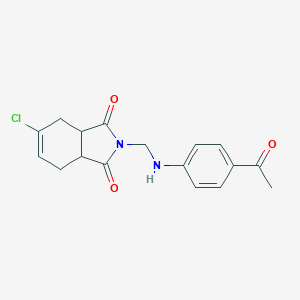 molecular formula C17H17ClN2O3 B458648 2-[(4-acetylanilino)methyl]-5-chloro-3a,4,7,7a-tetrahydro-1H-isoindole-1,3(2H)-dione 