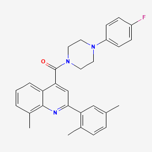 molecular formula C29H28FN3O B4586481 2-(2,5-dimethylphenyl)-4-{[4-(4-fluorophenyl)-1-piperazinyl]carbonyl}-8-methylquinoline 