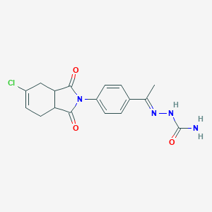 molecular formula C17H17ClN4O3 B458650 2-{4-[N-(aminocarbonyl)ethanehydrazonoyl]phenyl}-5-chloro-3a,4,7,7a-tetrahydro-1H-isoindole-1,3(2H)-dione 