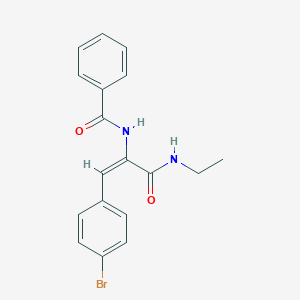 N-{2-(4-bromophenyl)-1-[(ethylamino)carbonyl]vinyl}benzamide