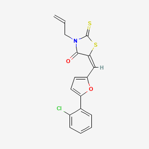 3-allyl-5-{[5-(2-chlorophenyl)-2-furyl]methylene}-2-thioxo-1,3-thiazolidin-4-one