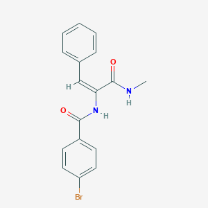 molecular formula C17H15BrN2O2 B458653 4-bromo-N-{1-[(methylamino)carbonyl]-2-phenylvinyl}benzamide 