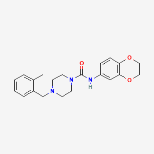 N-(2,3-dihydro-1,4-benzodioxin-6-yl)-4-(2-methylbenzyl)-1-piperazinecarboxamide