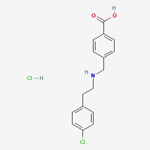 molecular formula C16H17Cl2NO2 B4586584 4-({[2-(4-chlorophenyl)ethyl]amino}methyl)benzoic acid hydrochloride 