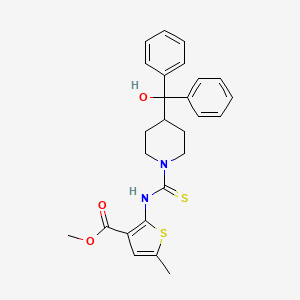 methyl 2-[({4-[hydroxy(diphenyl)methyl]-1-piperidinyl}carbonothioyl)amino]-5-methyl-3-thiophenecarboxylate