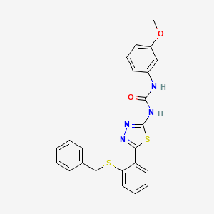 molecular formula C23H20N4O2S2 B4586602 N-{5-[2-(benzylthio)phenyl]-1,3,4-thiadiazol-2-yl}-N'-(3-methoxyphenyl)urea 