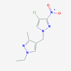 4-chloro-1-[(1-ethyl-3-methyl-1H-pyrazol-4-yl)methyl]-3-nitro-1H-pyrazole