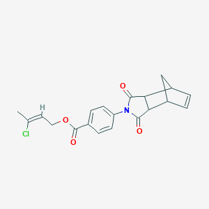 molecular formula C20H18ClNO4 B458661 3-Chloro-2-butenyl 4-(3,5-dioxo-4-azatricyclo[5.2.1.0~2,6~]dec-8-en-4-yl)benzoate 