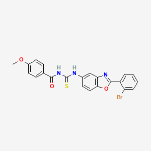 N-({[2-(2-bromophenyl)-1,3-benzoxazol-5-yl]amino}carbonothioyl)-4-methoxybenzamide