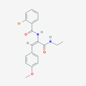 molecular formula C19H19BrN2O3 B458663 2-bromo-N-[1-[(ethylamino)carbonyl]-2-(4-methoxyphenyl)vinyl]benzamide 