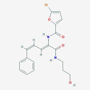 molecular formula C19H19BrN2O4 B458664 5-bromo-N-(1-{[(3-hydroxypropyl)amino]carbonyl}-4-phenyl-1,3-butadienyl)-2-furamide 