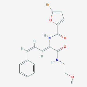 molecular formula C18H17BrN2O4 B458665 5-bromo-N-(1-{[(2-hydroxyethyl)amino]carbonyl}-4-phenyl-1,3-butadienyl)-2-furamide 