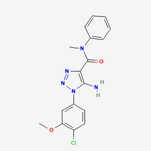 5-amino-1-(4-chloro-3-methoxyphenyl)-N-methyl-N-phenyl-1H-1,2,3-triazole-4-carboxamide