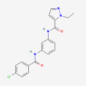 N-{3-[(4-chlorobenzoyl)amino]phenyl}-1-ethyl-1H-pyrazole-5-carboxamide