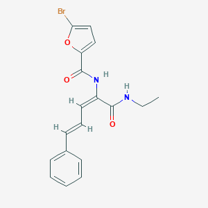 molecular formula C18H17BrN2O3 B458666 5-bromo-N-{1-[(ethylamino)carbonyl]-4-phenyl-1,3-butadienyl}-2-furamide 