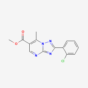 molecular formula C14H11ClN4O2 B4586663 methyl 2-(2-chlorophenyl)-7-methyl[1,2,4]triazolo[1,5-a]pyrimidine-6-carboxylate 