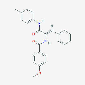 molecular formula C24H22N2O3 B458669 4-methoxy-N-[2-phenyl-1-(4-toluidinocarbonyl)vinyl]benzamide 