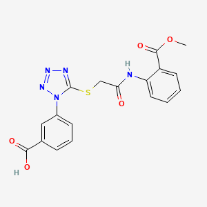 3-[5-[2-(2-Methoxycarbonylanilino)-2-oxoethyl]sulfanyltetrazol-1-yl]benzoic acid