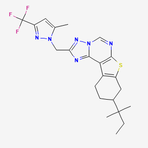 2-{[5-METHYL-3-(TRIFLUOROMETHYL)-1H-PYRAZOL-1-YL]METHYL}-9-(TERT-PENTYL)-8,9,10,11-TETRAHYDRO[1]BENZOTHIENO[3,2-E][1,2,4]TRIAZOLO[1,5-C]PYRIMIDINE