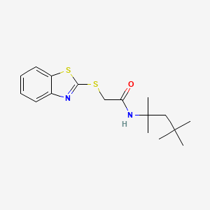 molecular formula C17H24N2OS2 B4586725 2-(1,3-benzothiazol-2-ylsulfanyl)-N-(2,4,4-trimethylpentan-2-yl)acetamide CAS No. 5924-28-7