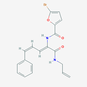 molecular formula C19H17BrN2O3 B458673 N-{1-[(allylamino)carbonyl]-4-phenyl-1,3-butadienyl}-5-bromo-2-furamide 
