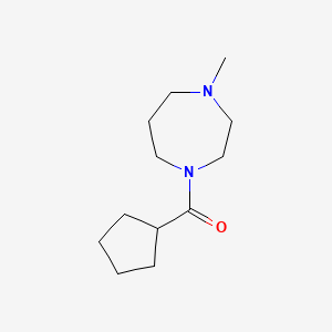 molecular formula C12H22N2O B4586749 1-(cyclopentylcarbonyl)-4-methyl-1,4-diazepane 