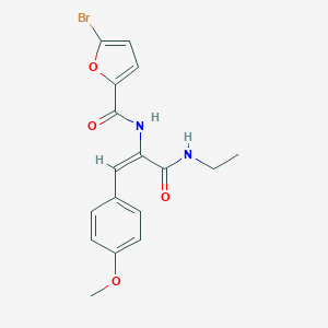 molecular formula C17H17BrN2O4 B458675 5-bromo-N-[1-[(ethylamino)carbonyl]-2-(4-methoxyphenyl)vinyl]-2-furamide 