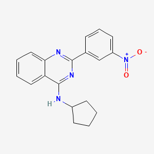 molecular formula C19H18N4O2 B4586751 N-cyclopentyl-2-(3-nitrophenyl)quinazolin-4-amine 