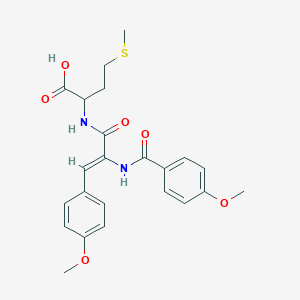 molecular formula C23H26N2O6S B458678 N-[2-[(4-methoxybenzoyl)amino]-3-(4-methoxyphenyl)acryloyl](methyl)homocysteine 