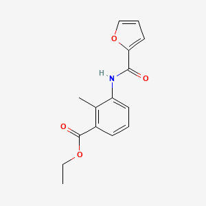 molecular formula C15H15NO4 B4586800 ethyl 3-(2-furoylamino)-2-methylbenzoate 