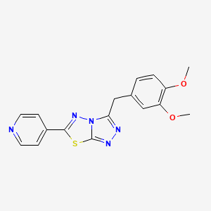 3-(3,4-dimethoxybenzyl)-6-(4-pyridinyl)[1,2,4]triazolo[3,4-b][1,3,4]thiadiazole