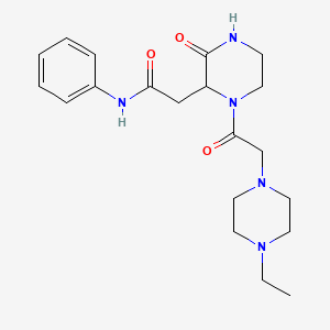 2-{1-[(4-ethylpiperazin-1-yl)acetyl]-3-oxopiperazin-2-yl}-N-phenylacetamide