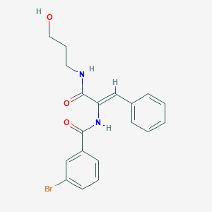 molecular formula C19H19BrN2O3 B458682 3-bromo-N-(1-{[(3-hydroxypropyl)amino]carbonyl}-2-phenylvinyl)benzamide 