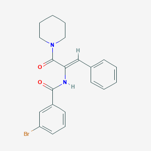 3-bromo-N-[2-phenyl-1-(1-piperidinylcarbonyl)vinyl]benzamide