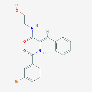 molecular formula C18H17BrN2O3 B458685 3-bromo-N-(1-{[(2-hydroxyethyl)amino]carbonyl}-2-phenylvinyl)benzamide 