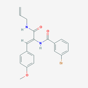molecular formula C20H19BrN2O3 B458687 N-[1-[(allylamino)carbonyl]-2-(4-methoxyphenyl)vinyl]-3-bromobenzamide 
