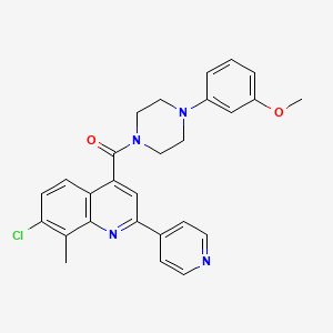 7-chloro-4-{[4-(3-methoxyphenyl)-1-piperazinyl]carbonyl}-8-methyl-2-(4-pyridinyl)quinoline