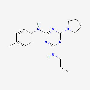 N-(4-methylphenyl)-N'-propyl-6-(1-pyrrolidinyl)-1,3,5-triazine-2,4-diamine