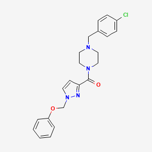 [4-(4-CHLOROBENZYL)PIPERAZINO][1-(PHENOXYMETHYL)-1H-PYRAZOL-3-YL]METHANONE