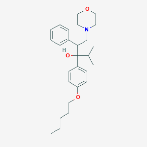 molecular formula C27H39NO3 B458690 4-Methyl-1-(4-morpholinyl)-3-[4-(pentyloxy)phenyl]-2-phenyl-3-pentanol 