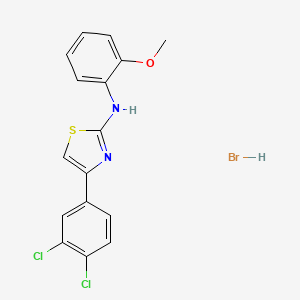 molecular formula C16H13BrCl2N2OS B4586909 N-(4-(3,4-DICHLOROPHENYL)-1,3-THIAZOL-2-YL)-N-(2-METHOXYPHENYL)AMINE HBR 