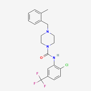 N-[2-chloro-5-(trifluoromethyl)phenyl]-4-[(2-methylphenyl)methyl]piperazine-1-carboxamide