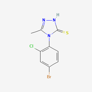 molecular formula C9H7BrClN3S B4586919 4-(4-bromo-2-chlorophenyl)-5-methyl-4H-1,2,4-triazole-3-thiol 