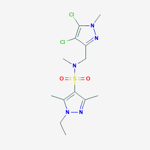 N~4~-[(4,5-DICHLORO-1-METHYL-1H-PYRAZOL-3-YL)METHYL]-1-ETHYL-N~4~,3,5-TRIMETHYL-1H-PYRAZOLE-4-SULFONAMIDE