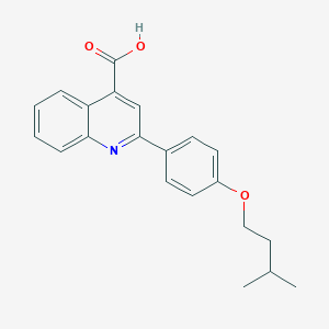 molecular formula C21H21NO3 B458693 2-[4-(Isopentyloxy)phenyl]-4-quinolinecarboxylic acid CAS No. 370584-06-8