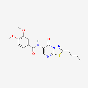 N-(2-butyl-5-oxo-5H-[1,3,4]thiadiazolo[3,2-a]pyrimidin-6-yl)-3,4-dimethoxybenzamide