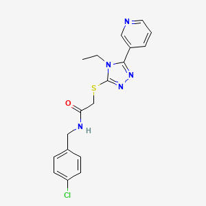 N-(4-CHLOROBENZYL)-2-{[4-ETHYL-5-(3-PYRIDINYL)-4H-1,2,4-TRIAZOL-3-YL]SULFANYL}ACETAMIDE