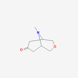 molecular formula C8H13NO2 B045870 9-甲基-3-氧杂-9-氮杂双环[3.3.1]壬烷-7-酮 CAS No. 7224-81-9