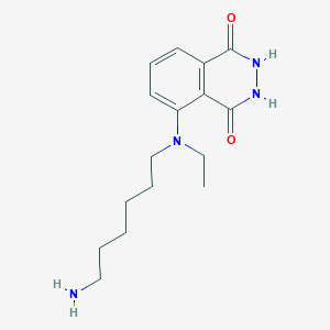 molecular formula C16H24N4O2 B458700 5-[(6-Aminohexyl)(ethyl)amino]-2,3-dihydro-1,4-phthalazinedione 